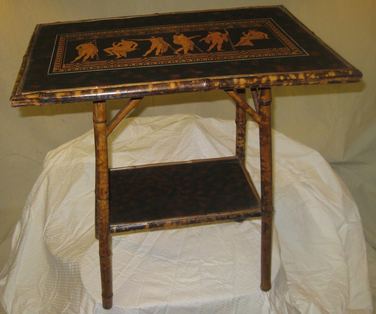 20th Century Edwardian Tiger Bamboo Side Table