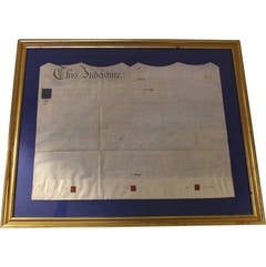 Antique 19th Century Framed English Legal Document