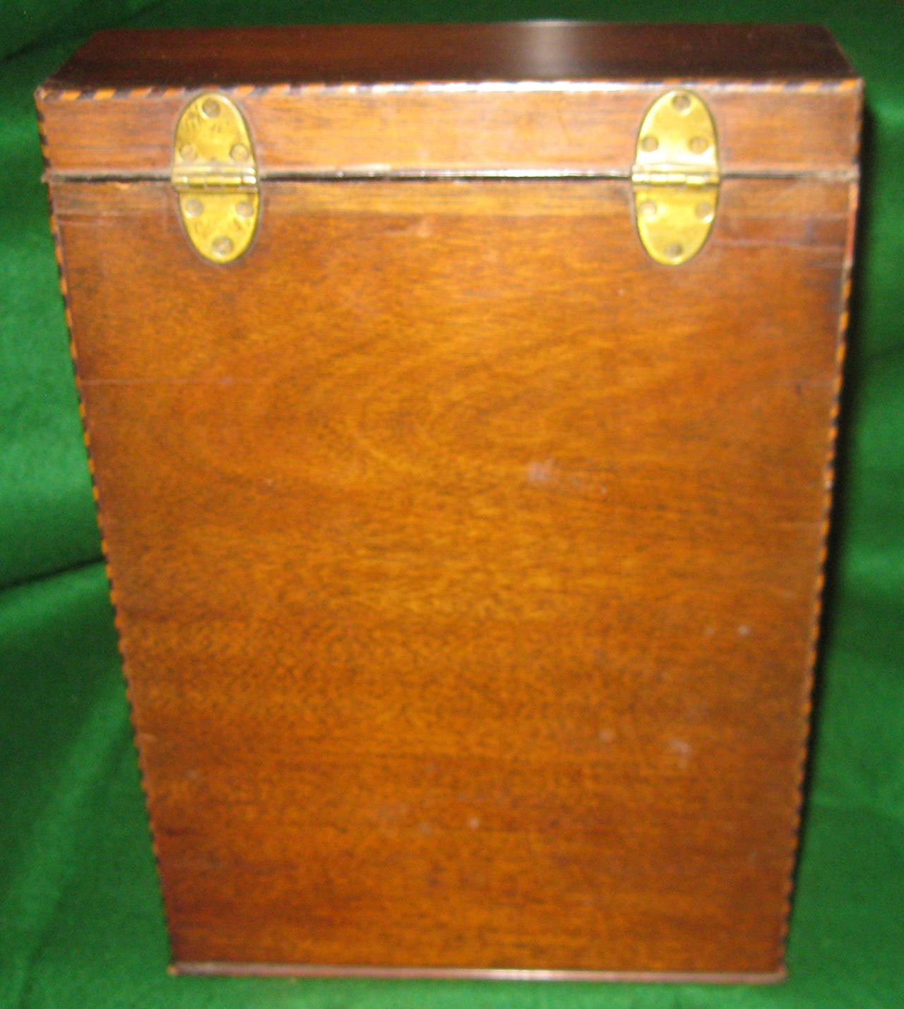 British 18th Century English  Inlaid Mahogany Knife Box