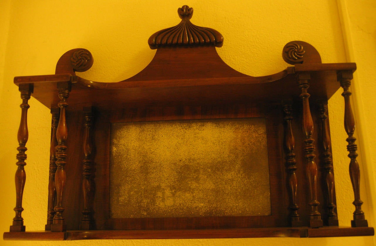 19th Century 19th century Chippendale Style Hanging Wall Shelf or Overmantle For Sale