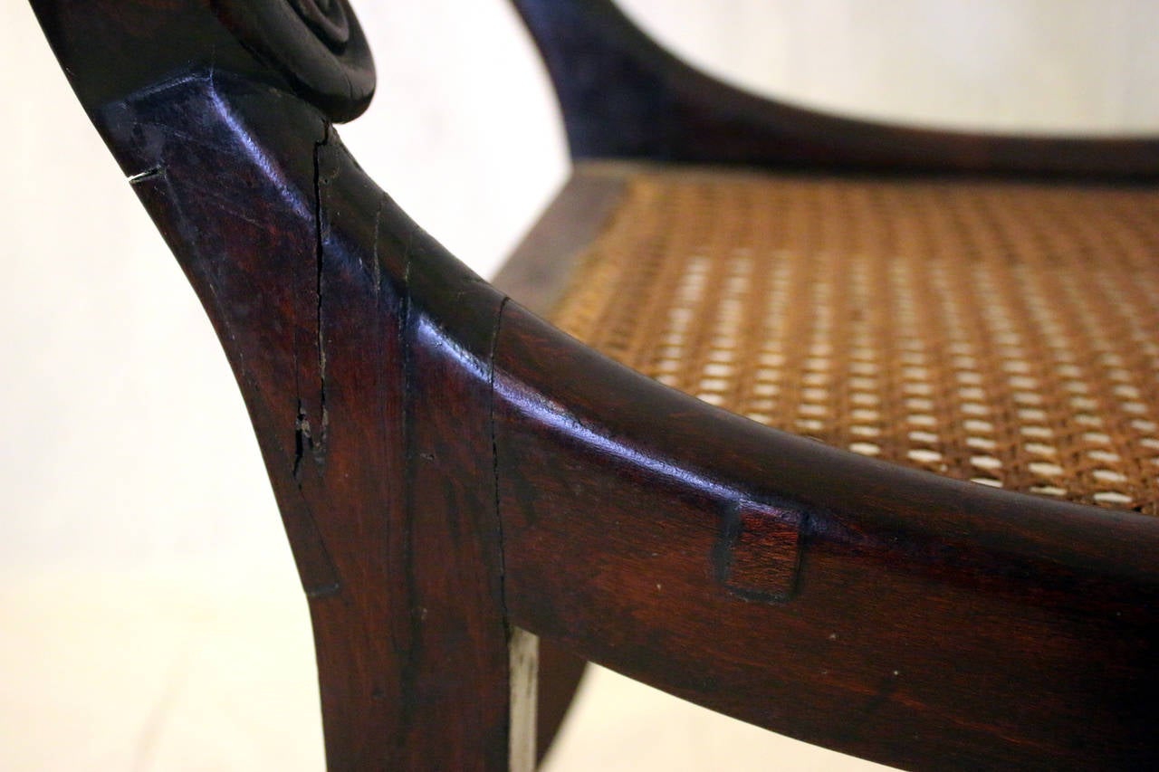 Early 19th Century 19th century Regency Mahogany Chairs with Boulle Marquetry For Sale