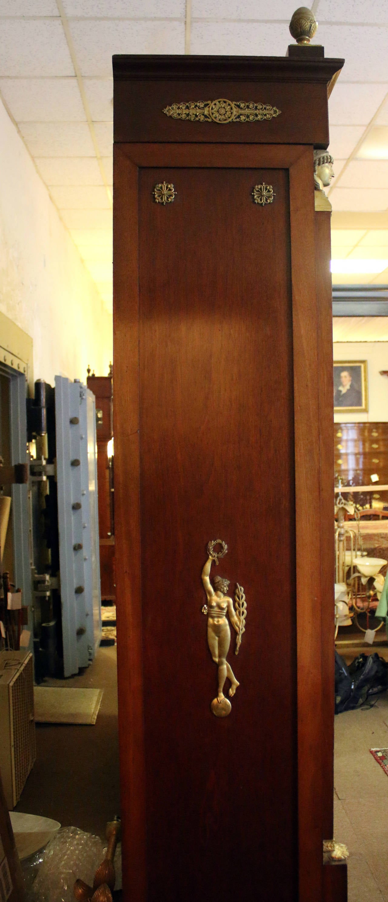 Glass French Second Empire Napoleon III Ormolu-Mounted Mahogany Bibliotheque