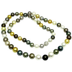 Multi Color South Sea Pearl Necklace 8