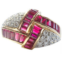 Oscar Heyman and Brothers Ruby Diamond Gold Ring