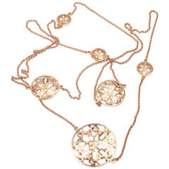 Hermes Chaine d'Ancre Passerelle Rose Gold Long Necklace