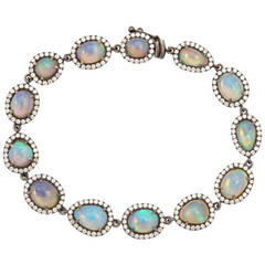 Opal Diamond Gold Bracelet 7