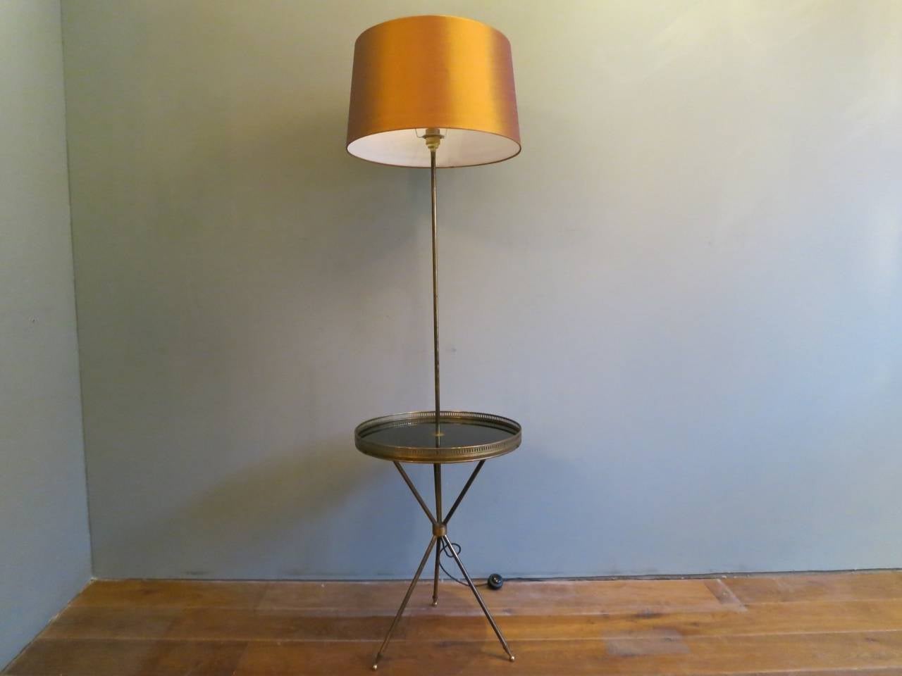 French Floor Lamp with Table at 1stdibs