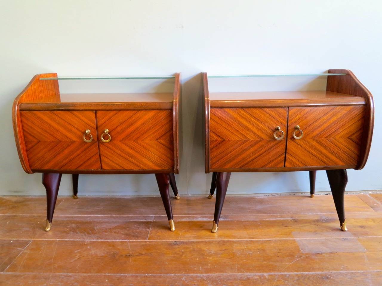 A Pair of Italian Bed side Cabinets/Night stands