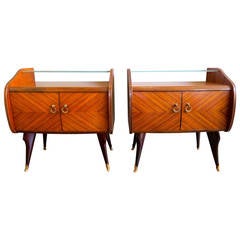 A Pair of Italian Bed side Cabinets/Night stands