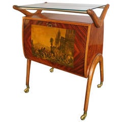 Italian Rosewood Cocktail Cabinet or Dry Bar