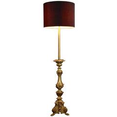 Antique 19th Century Brass Floor Lamp