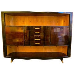 Vintage Italian Rosewood Cabinet Dry Bar