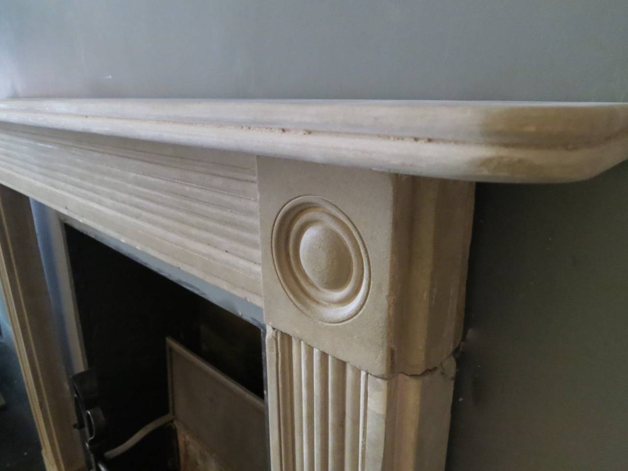 Antique Regency Stone Fireplace Mantel In Good Condition In London, GB