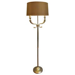 Large 1950s, Italian Brass Floor Lamp