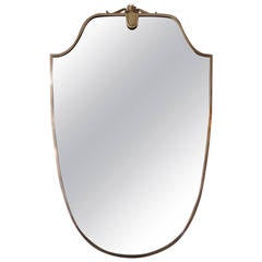 Italian Brass Framed Mirror