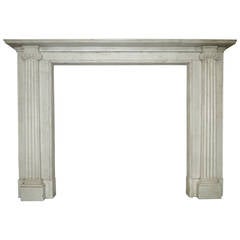 Regency Style White Marble Fireplace Mantel 7
