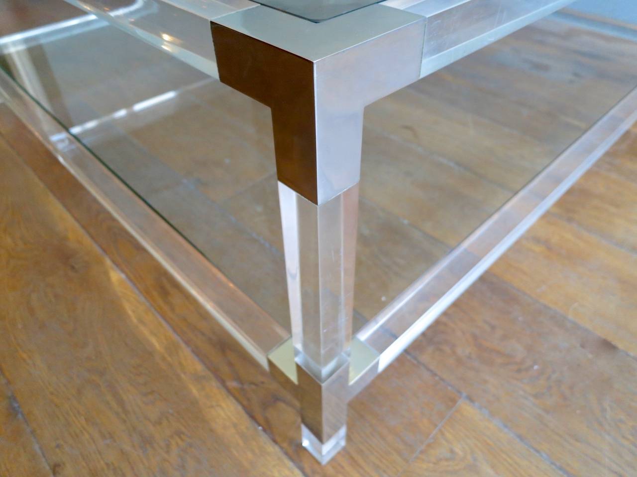 large lucite coffee table