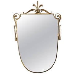Italian Brass Framed Mirror