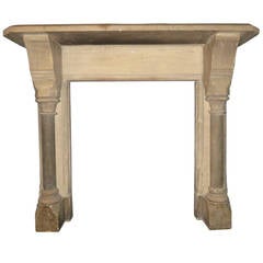 19th Century English Gothic Stone Fireplace Mantel