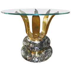 Italian Brass and Marble Centre Table