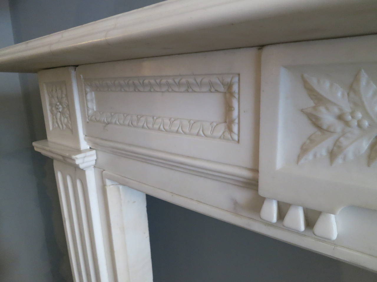 english regency caryatid white marble fireplace