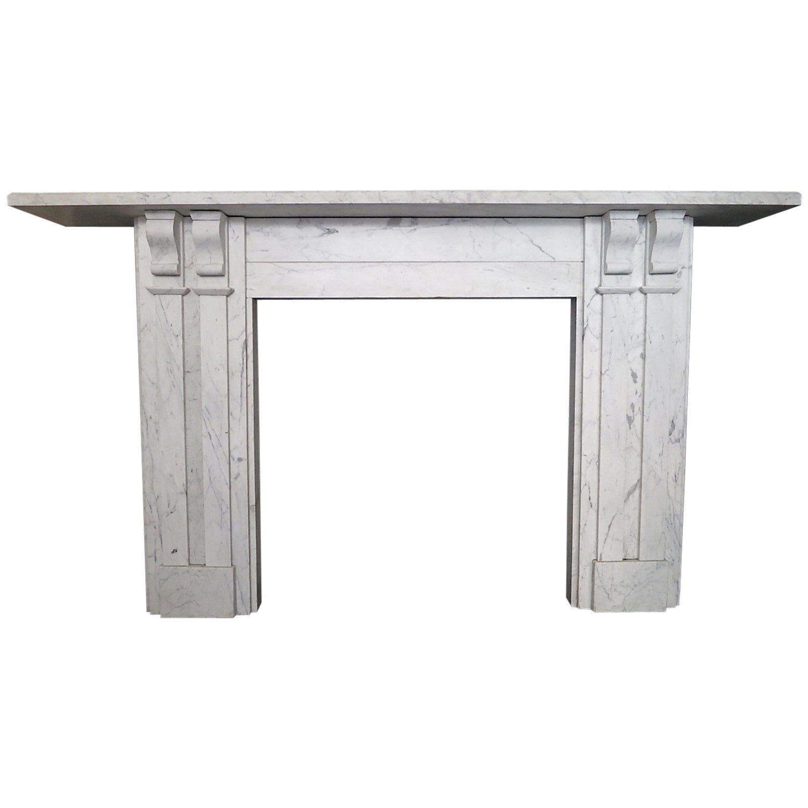 Antique William IV Marble Fireplace Mantel For Sale