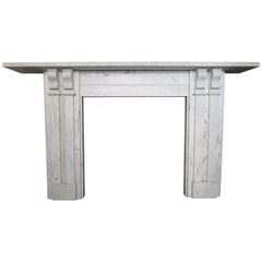 Antique William IV Marble Fireplace Mantel