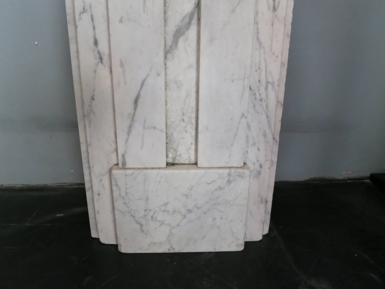 Carved Antique William IV Marble Fireplace Mantel For Sale