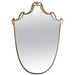 Italian Brass Framed Mirror