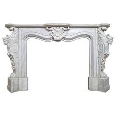Early 19th Century Rococo Revival Fireplace Mantel
