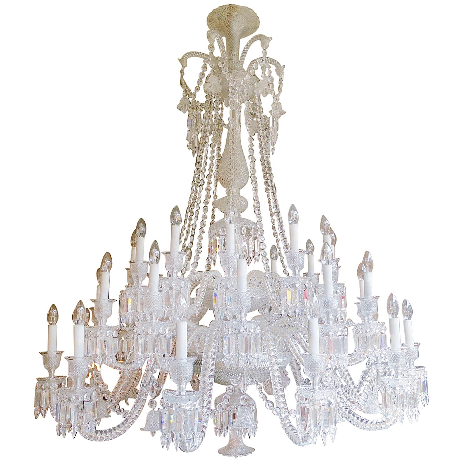Large Thirty-Six-Arm Baccarat "Zenith" Chandelier Designed by Philippe Starck