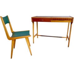 Italian 1950s Desk and Chair