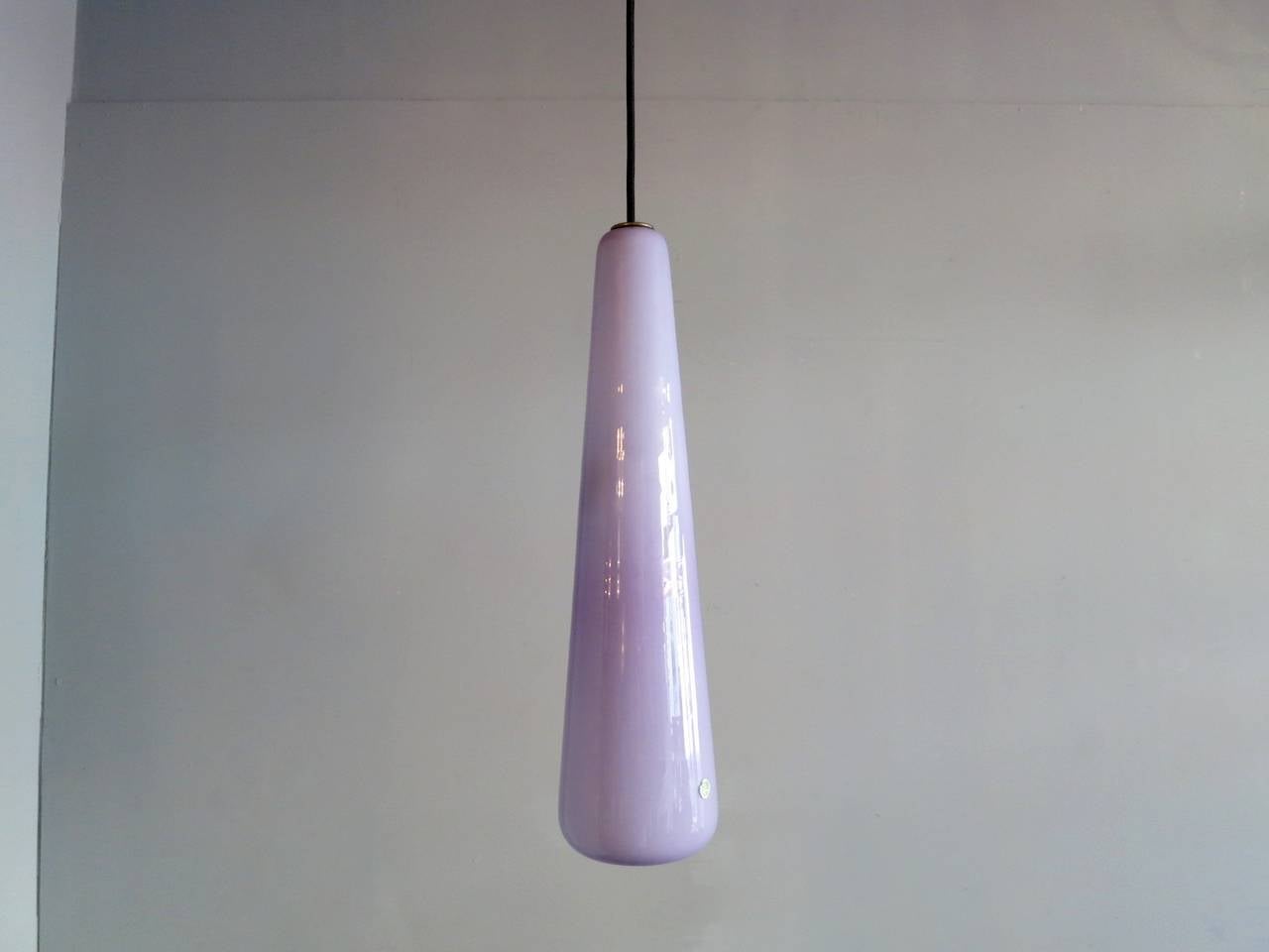 Pair of Vistosi Murano Pendant Lights In Good Condition In London, GB
