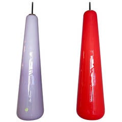Pair of Vistosi Murano Pendant Lights 2