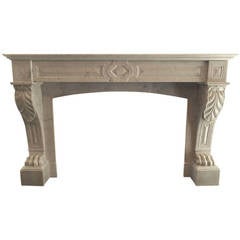 Antique Louis XVI French Marble Fireplace Mantel 6