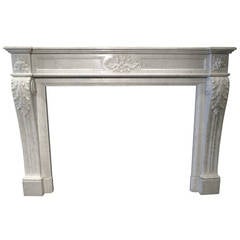 Antique Louis XVI French Marble Fireplace Mantel