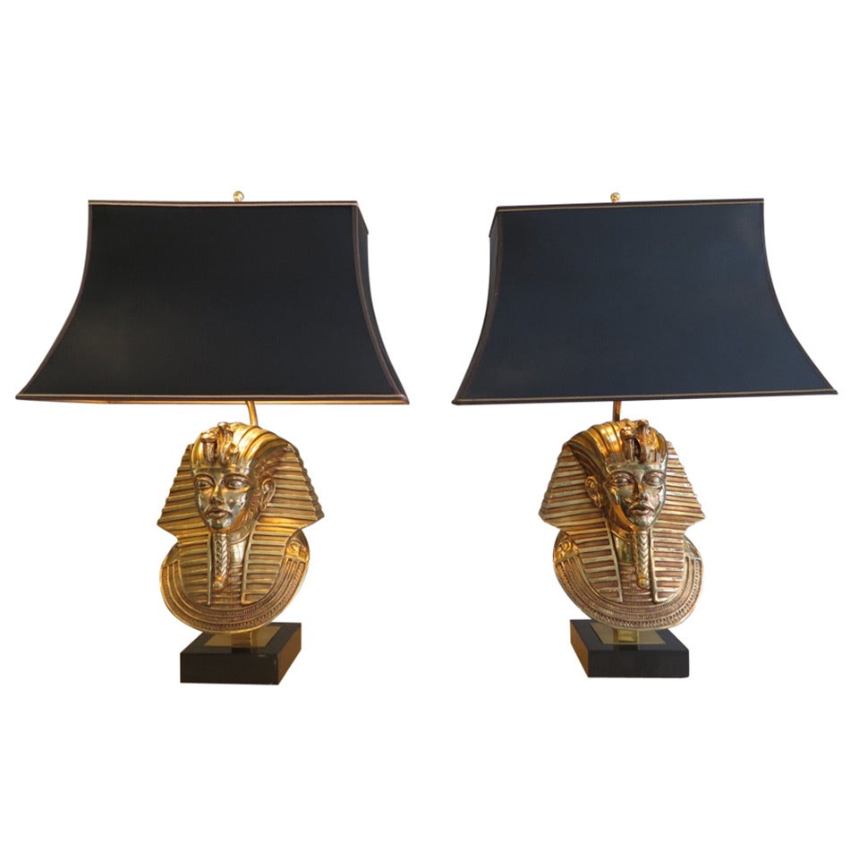 A Pair of "Pharaoh"  Table Lamps