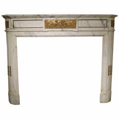 Antique French Marble Fireplace Mantel
