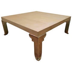 Large Italian Parchment Coffee Table