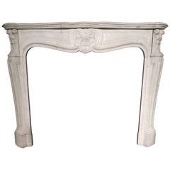 Antique Louis XV Style French Marble Fireplace Mantel