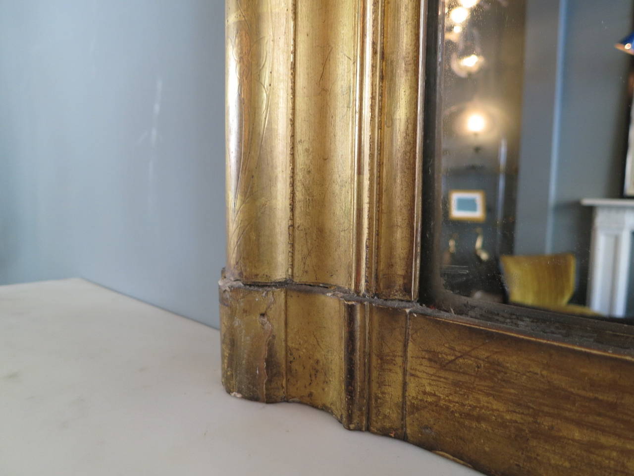 Large Gold Gilt Louis Philippe Mirror In Excellent Condition In London, GB