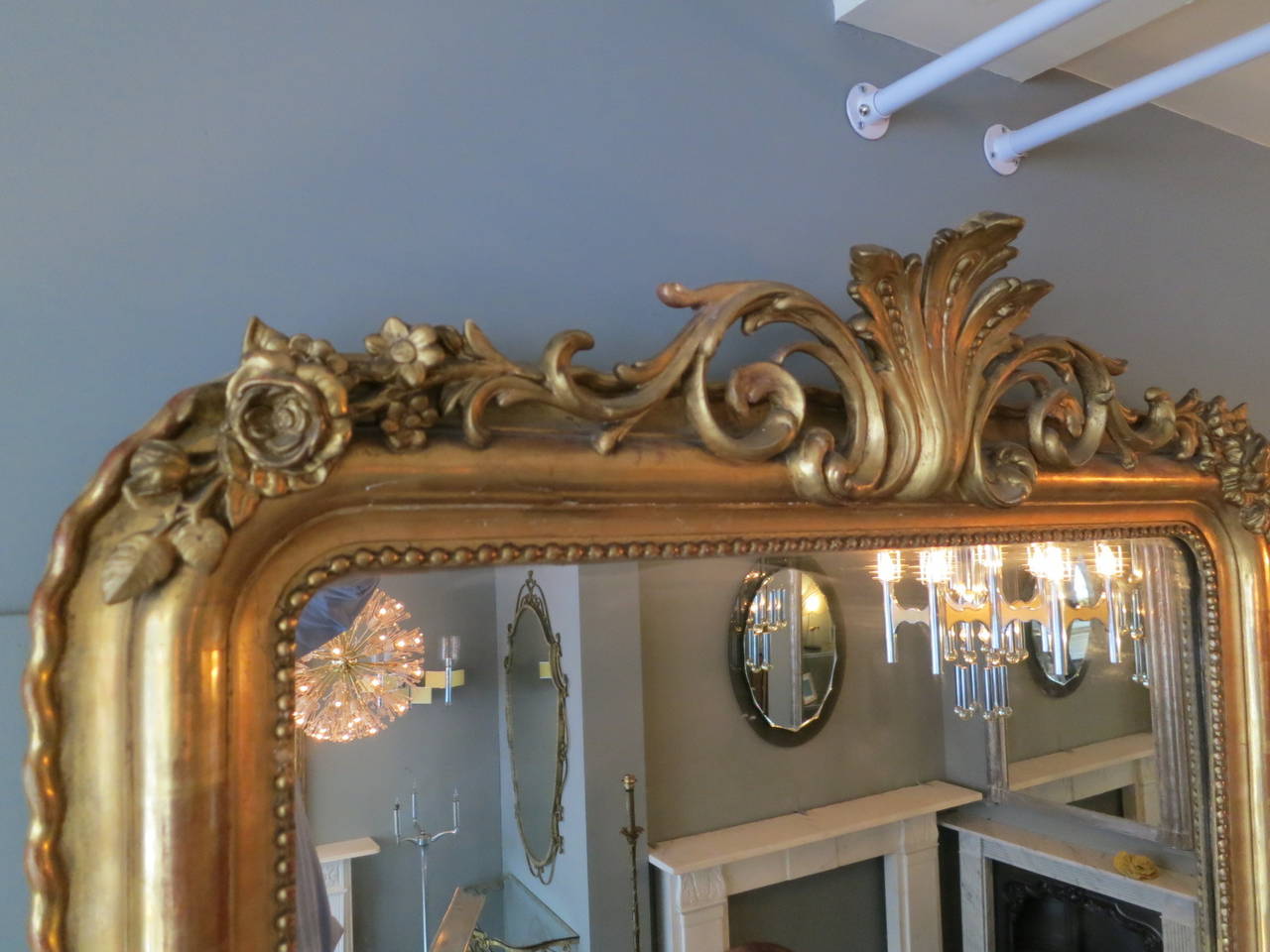Antique French Gold Gilt Mirror In Excellent Condition In London, GB