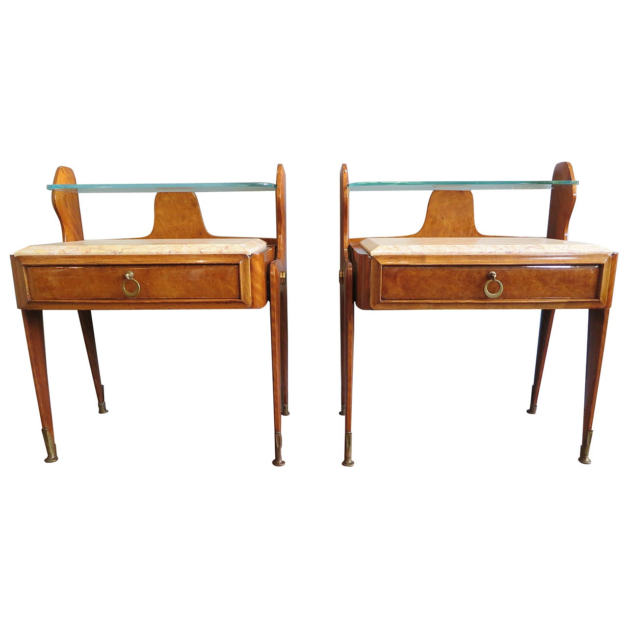 Italian 50's Bedside tables Nightstands