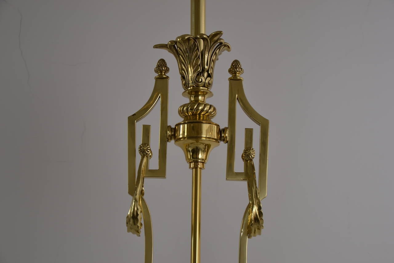 Neoclassical Late 19th Century Historistic Ceiling Lamp with Original Cut-Glass For Sale
