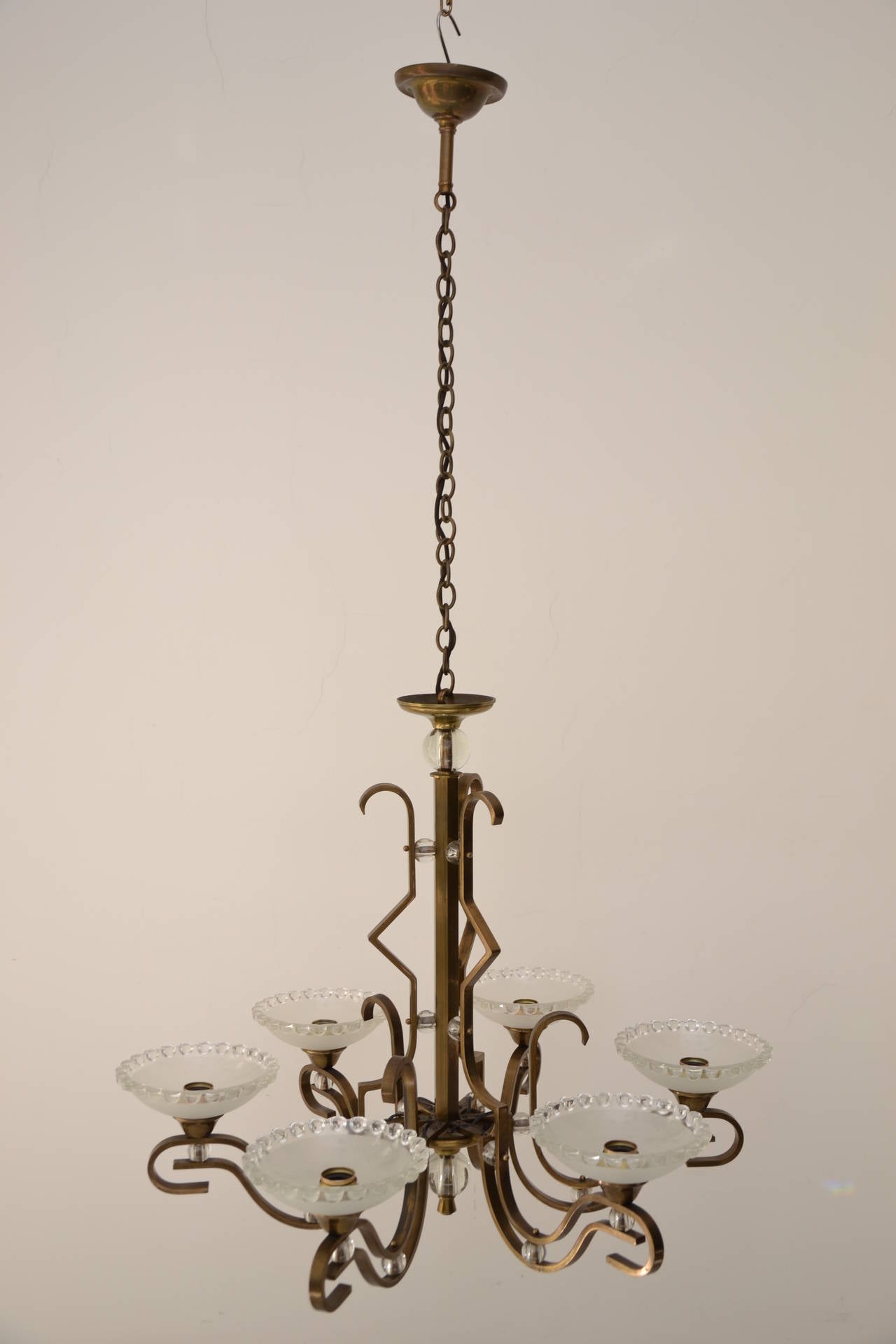 Extraordinary adjustable chandelier Vienna, circa 1920
Excellent original condition.