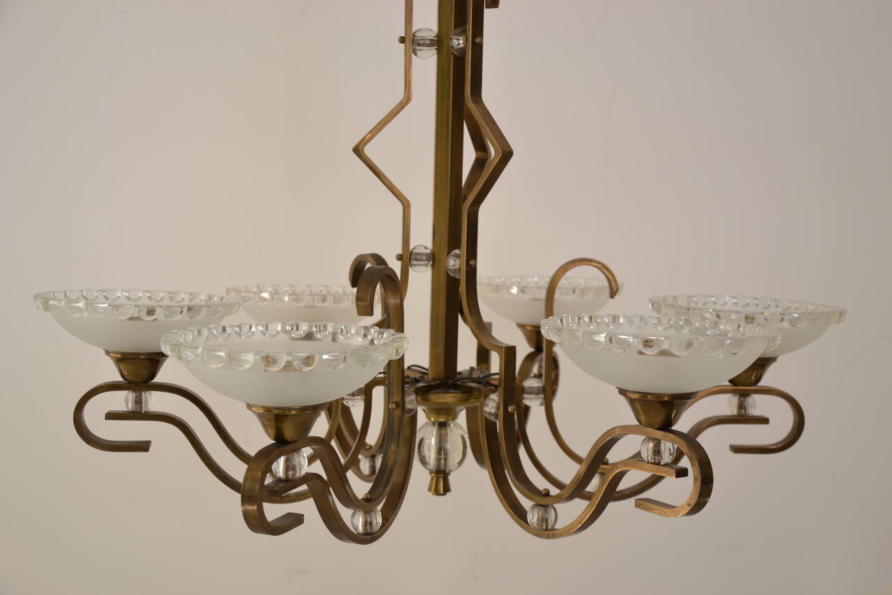 Art Deco Extraordinary Adjustable Chandelier Vienna, circa 1920