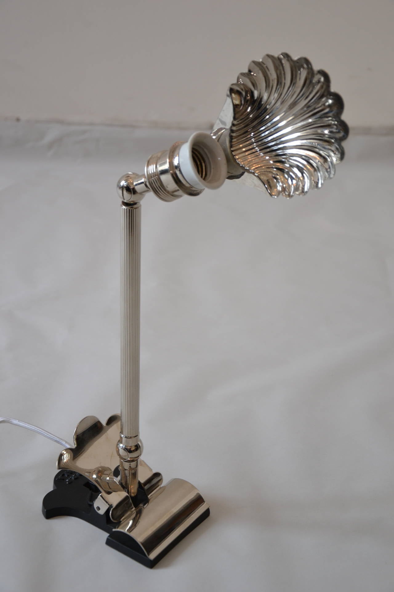 Adjustable table lamp brass nickel - platend