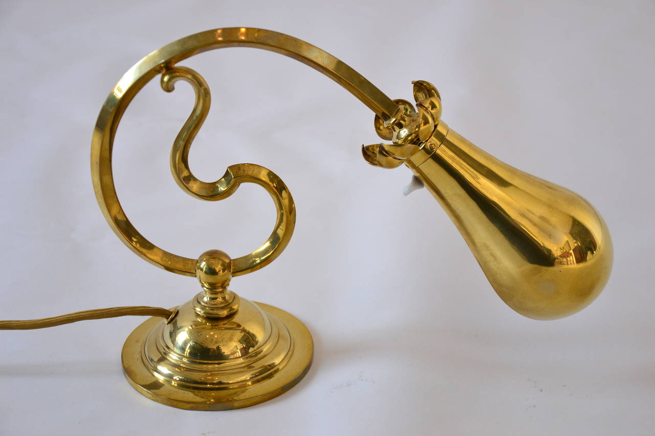 piano lamp brass
