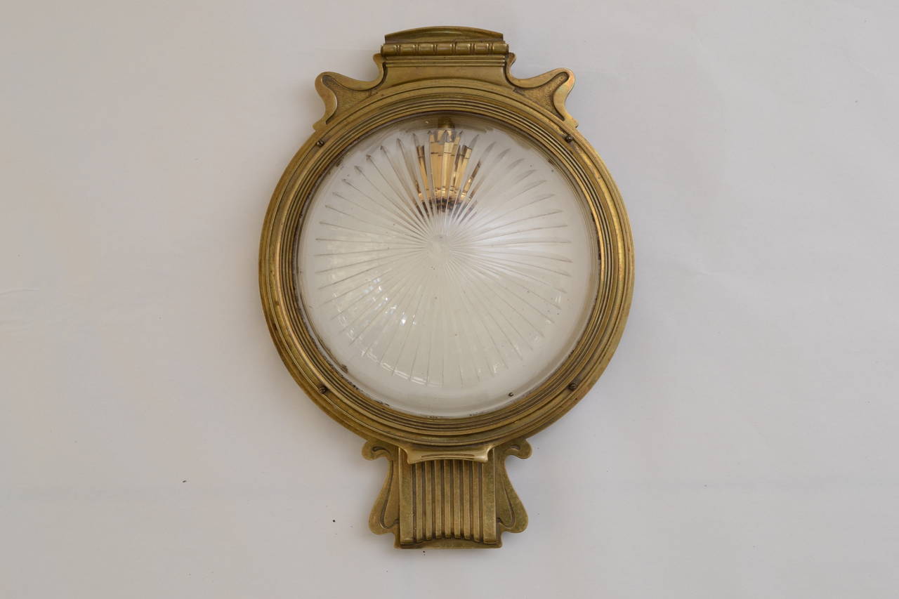 Jugendstil Very Rare Exceptional Wall Lamp Attributed to Joseph Maria Olbrich For Sale