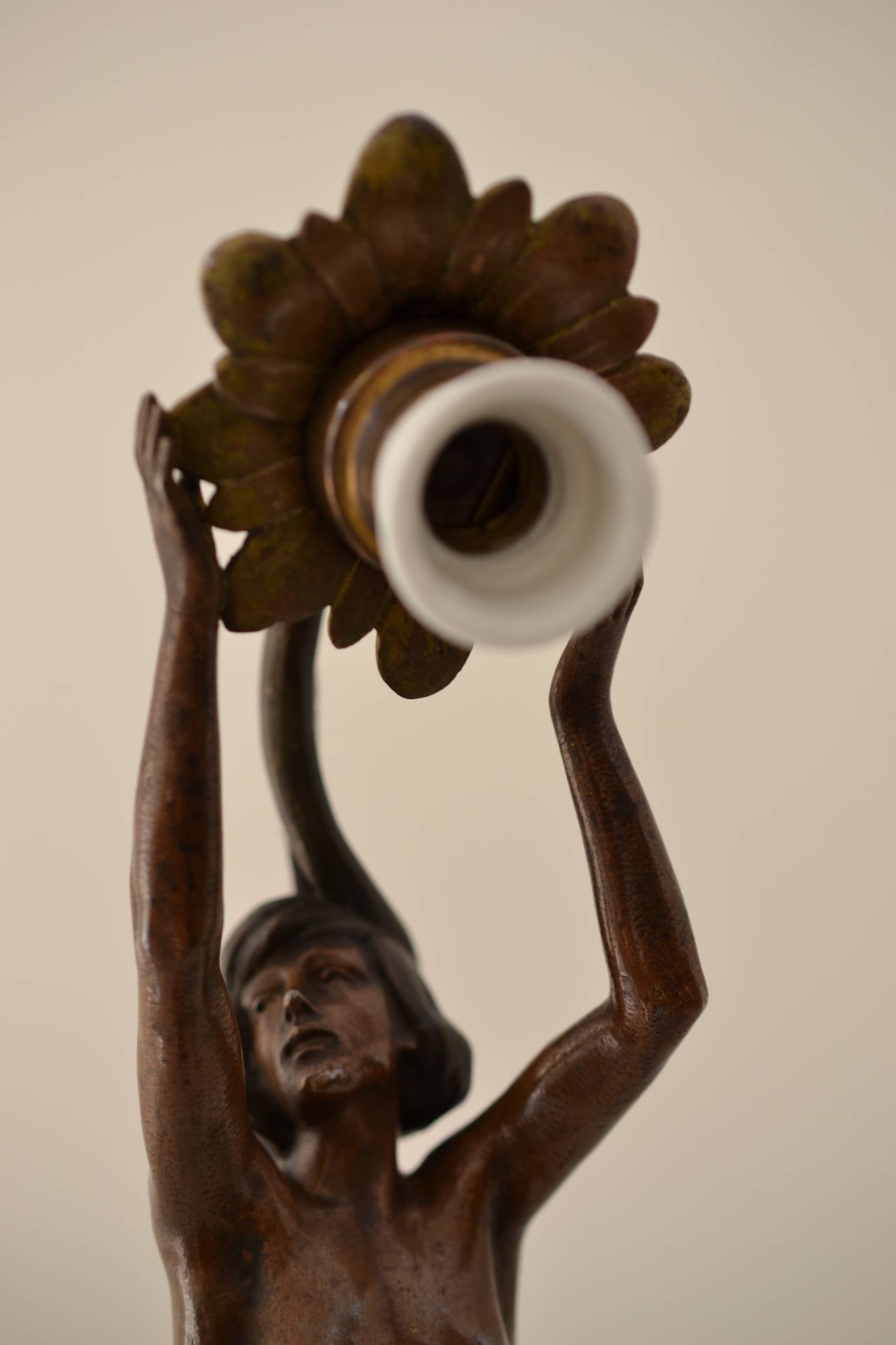 Jugendstil Peter Tereszczuk Viennese Bronze Table Lamp